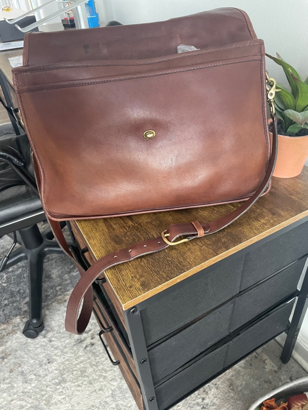 Vintage Coach Lexington Messenger Bag Briefcase British Tan - Picture 6 of 16